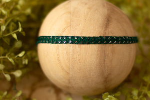 Itty Bitty Emerald Embroidered Band